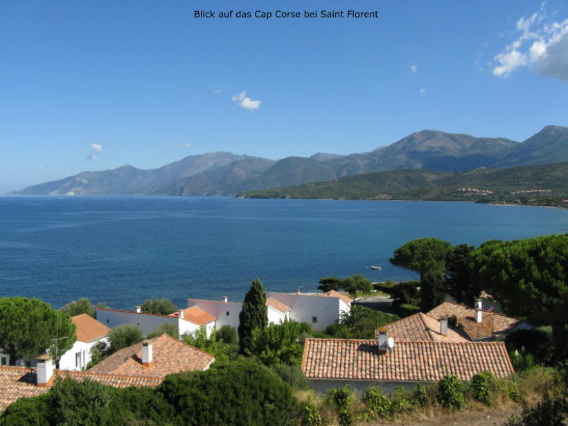 Blick auf das Cap Corse bei Saint Florent