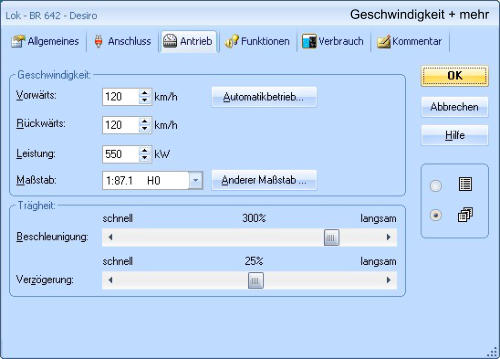 Geschwindigkeit + mehr